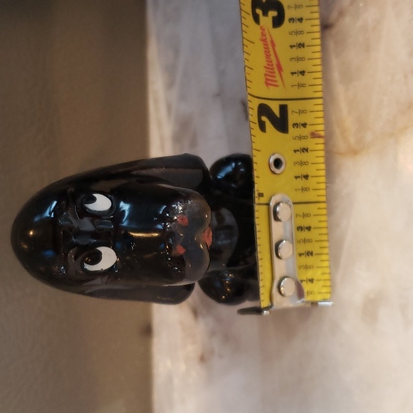 Vintage Hand painted  REDWARE Ceramic Clay Glazed Black Hound Dog Made in Japan - Picture 7 of 8